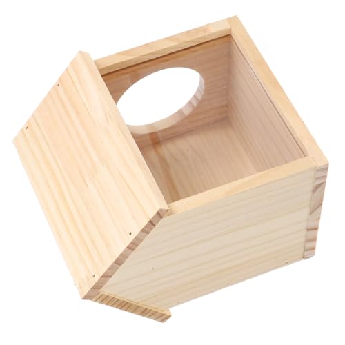 UKCOCO Holz-hamsterhaus Mit Labyrinth-versteck Für Hamster Und Kleintiere Beobachtbares Design Und Abnehmbare Konstruktion Für Einfache Und Fütterung von UKCOCO