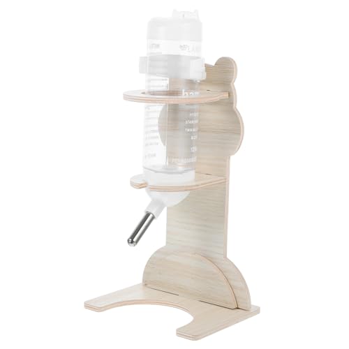 UKCOCO Wasserflaschenhalter Für Kleintiere Mit Holzständer Passend Für Hamster Ratten Kaninchen Und Andere Haustiere Zum Aufhängen Von Wasserflaschen Spielplatz von UKCOCO