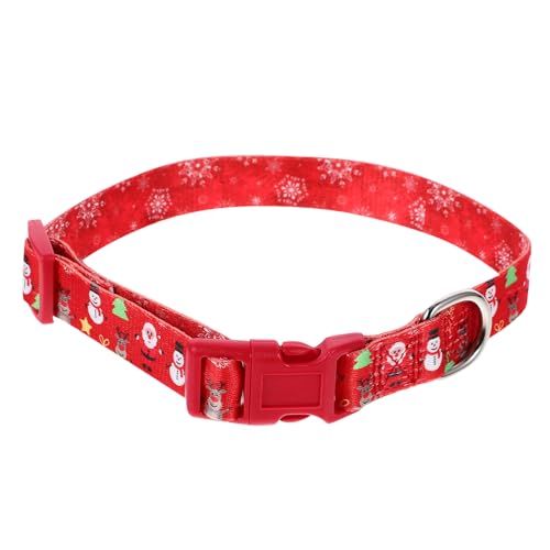 UKCOCO Weihnachtliches Hundehalsband Verstellbar Leichtes Welpenhalsband Weicher Für Kleine Hunde Festlicher Stil von UKCOCO