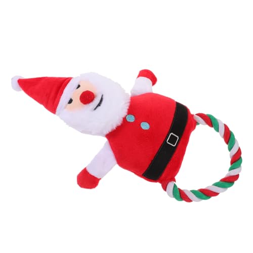 UKCOCO Weihnachtliches Hundekauspielzeug Santa Claus Form Welpen Kauspielzeug mit Quietschfunktion Langlebig Zahnpflegend Stressabbauend für Interaktives Training und Gesunde Zähne UKCOCO Weihnachtliches Hundekauspielzeug Santa Claus Form Welpen Kauspielzeug mit Quietschfunktion Langlebig Zahnpflegend Stressabbauend für Interaktives Training und Gesunde Zähne von UKCOCO