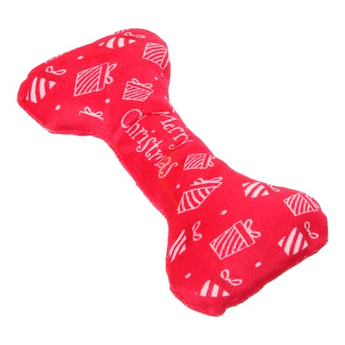 UKCOCO Weihnachts Hundespielzeug Plüsch Interaktives Beißspielzeug für Kleine Hunde Festliches Kauspielzeug mit Einzigartigem Cartoon Design und Einfachem Waschmaterial von UKCOCO