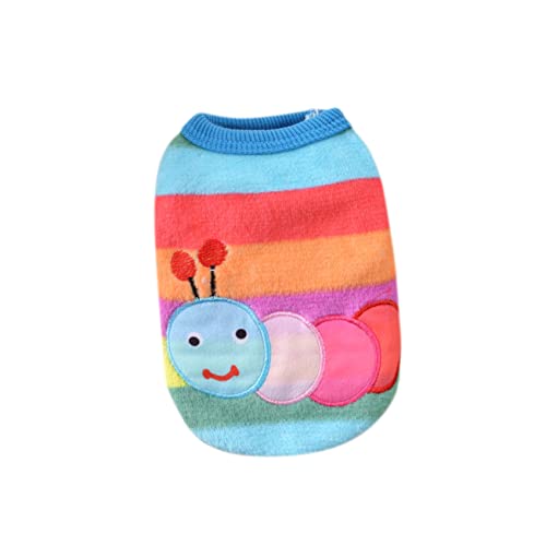 UKCOCO Winter Haustierkostüm Für Kleine Flanell Weste Mit Cartoon Hundekleidung Für Chihuahua Und Katzen Raupe Perfekter Schutz Kalten von UKCOCO