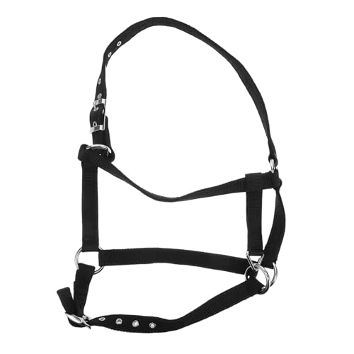 UKCOCO Zubehör Für Die Reitausbildung Halfter Schafhalter Pferdeleine Schafausrüstung Ziegenausrüstung Pferdekostüm Kinnriemenabdeckung Nylon Black von UKCOCO