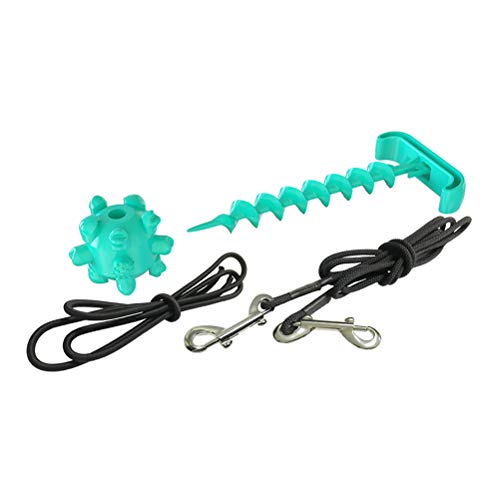 UKCOCO Zubehör für Hund- 1 Set Hundekabel und Pfahl Molar Ball Pull Rope Set Outdoor Hundespielzeug von UKCOCO