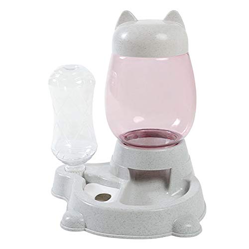 UKCOCO Zuführwerkzeug Katzenohr- Wasserfütterungswerkzeug Kreatives Haustiertrinkwerkzeug Automatische Haustierwasserzufuhr für Katzenhund (grau) von UKCOCO