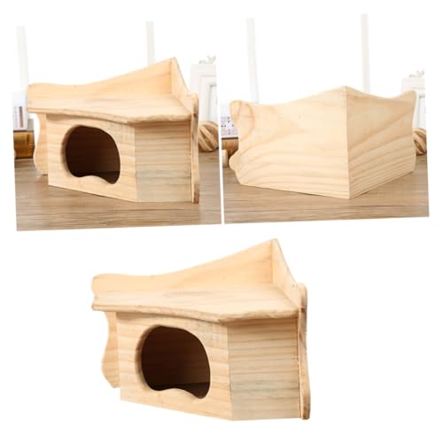 UKCOCO für Hamsterhäuser aus Holz Chinchilla - Ratte Nest das Eichhörnchen Hamsterkäfig Hamster käfig Hamster cage nagerhaus Hamsterhaus Hamsterhütte aus Holz Protokoll von UKCOCO
