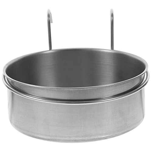 UKCOCO hängende Haustierschüssel Schüsseln Papageienfutter für Käfig Essen ausstecher Rentier edelstahlschüssel langlebige Katzennäpfe Hundenapf für den Haushalt Rostfreier Stahl Silver von UKCOCO