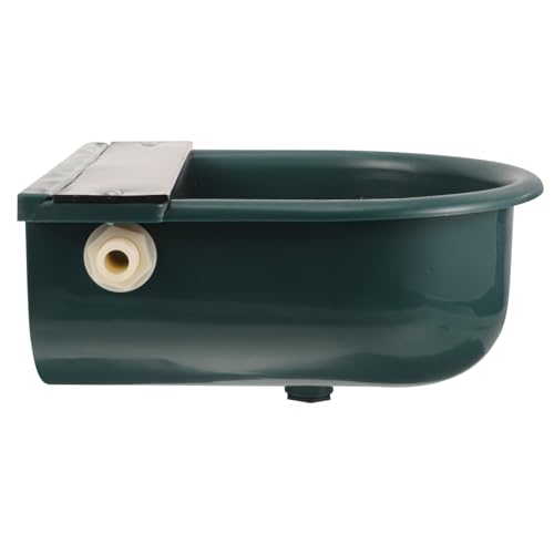 UKCOCO hundenassfutter hundefutter Ziegentränke Haustierwasserschale Hundewasserflaschen zum Gassi gehen automatischer Kuh-Trinkwassernapf Tränkebehälter für Rinder Plastik Dark Green von UKCOCO