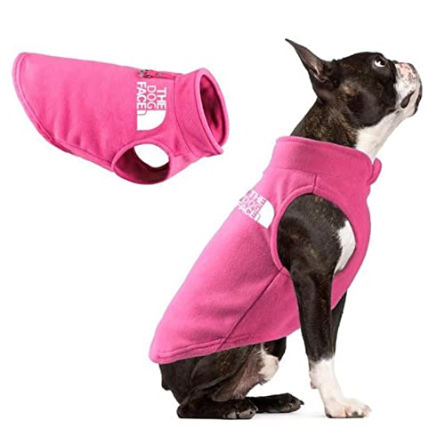 UKKO Hundekleidung Winter Outdoor Hundekleidung Fleece Hund Weste Jacke Kleine Und Mittlere Hunde Welpen Katze Kleidung Mit Zug Ring-Pink,XL von UKKO
