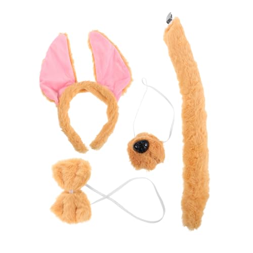 ULDIGI 1 Set Welpen-hundekostüm: Hundenase, Plüsch, Biegbare Ohren, Stirnband, Fliege, Tier-Cosplay-kostümzubehör Für, Unisex, Erwachsene, Halloween-verkleidung ULDIGI 1 Set Welpen-hundekostüm: Hundenase, Plüsch, Biegbare Ohren, Stirnband, Fliege, Tier-Cosplay-kostümzubehör Für, Unisex, Erwachsene, Halloween-verkleidung von ULDIGI