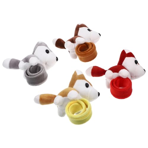 ULDIGI 4 Stück Plüsch Slap Armbänder Tierform Lustige Hunde Plüschspielzeuge für Themenpartys und Leicht ULDIGI 4 Stück Plüsch Slap Armbänder Tierform Lustige Hunde Plüschspielzeuge für Themenpartys und Leicht von ULDIGI