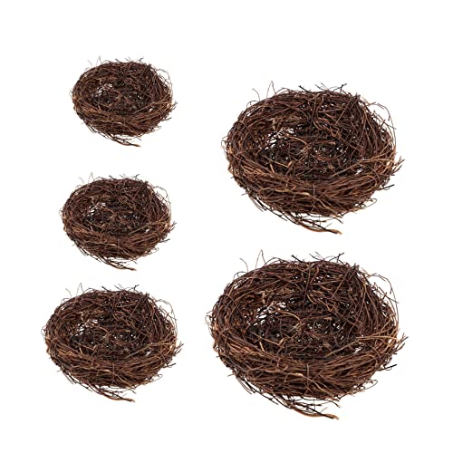 ULDIGI 5 Stück Teiliges Künstliche Rattan Vogelnester in Verschiedenen Detailgetreu und Robust Dekorativ für Ostern Garten und Kreative Bastelprojekte ULDIGI 5 Stück Teiliges Künstliche Rattan Vogelnester in Verschiedenen Detailgetreu und Robust Dekorativ für Ostern Garten und Kreative Bastelprojekte von ULDIGI