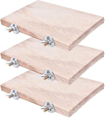ULELE Vogelkäfig, quadratisch, Holzständer, Papageien-Sitzstangen, Plattform, Wellensittich, Spielzeug, Vogelbaum-Sitzstangen für Sittiche, 3 Stück ULELE Vogelkäfig, quadratisch, Holzständer, Papageien-Sitzstangen, Plattform, Wellensittich, Spielzeug, Vogelbaum-Sitzstangen für Sittiche, 3 Stück von ULELE