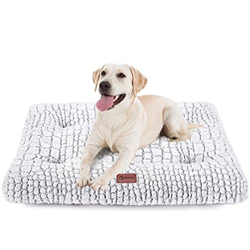 ULIGOTA Plush Dog Bed Soft Crate Pad for Cat Fully Machine Washable Anti-Slip Cat Mat Dog Bed for Kennel Cat Crate Bed von ULIGOTA
