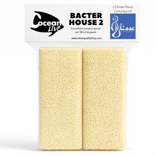 ULISSE® Ocean Live Bacter House 2 – Biologischer Filter für Aquarien – doppelte poröse Mikro-Makro-Unterstützung für Stickstoff-Zyklus von ULISSE