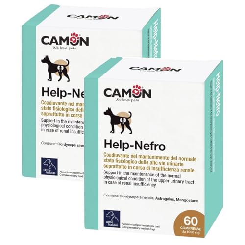ULISSE Camon Help NEFRO Angebot 2 Packungen mit 60 Tabletten für die gute Aufrechterhaltung der Nierenfunktion von Hund und Katze von ULISSE