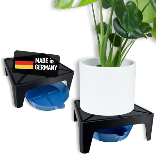 ULROAD Drain Base Blumentopf Untersetzer Pflanzuntersetzer eckig Blumen Pflanzen Drainage Indoor Outdoor - Ideales Zubehör für Grow Growzelt - Made in Germany (1 Stück + Wanne) von ULROAD