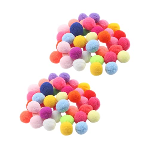 ULTECHNOVO 1 Satz Haarball Schnurornamente Bällebad Hüpfbälle Für Rattan Katzenspielzeugbälle Blasen Katzenbälle Rosa Wattebällchen Raumdekoration Pelziger Ballanhänger 2 Stück von ULTECHNOVO