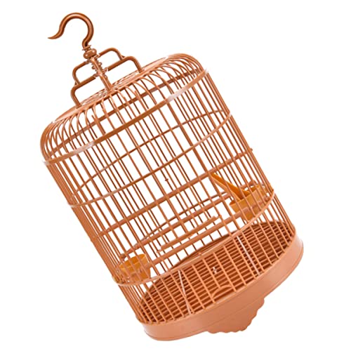 ULTECHNOVO Vogelkäfig-Set Rund 25 cm Kunststoff Für Papageien Wellensittiche Zum Aufhängen Käfig Für Nymphensittiche von ULTECHNOVO