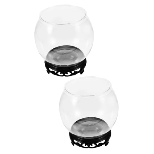 ULTECHNOVO 2 Sets Transparentes Design Fischglas Aquarium Exquisites Fischglas Desktop Fischglas Dekoratives Fischbecken Kleines Fischbecken Klarer Dekorativer Fischbehälter Transparentes von ULTECHNOVO