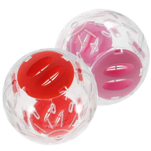 ULTECHNOVO 2 Stück Hamster-Laufball 5 5 Zoll Transparent Haustier-Kleintiere Laufübungsball Spielzeug Käfigzubehör Für Zwerghamster Erhöhen Die Aktivität von ULTECHNOVO