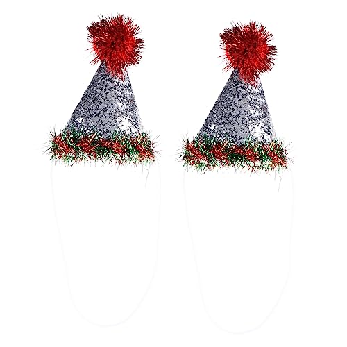 ULTECHNOVO 2 Stück Haustierhut Weihnachtshut Hunde Neuheit Fröhlich Party Haustier weihnachtsmütze Dekoration gestrickt lustig Mini groß für verrückt weihnachtsdeko Polyester von ULTECHNOVO