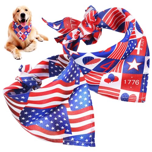 ULTECHNOVO 2 Stück Hundehalstuch Zum 4. Juli Für Kleine Mittelgroße Und Große Hunde Schal Patriotisches Hundehalstuch Unabhängigkeitstag Haustierschal Waschbares Hunde-Dreieckslätzchen ULTECHNOVO 2 Stück Hundehalstuch Zum 4. Juli Für Kleine Mittelgroße Und Große Hunde Schal Patriotisches Hundehalstuch Unabhängigkeitstag Haustierschal Waschbares Hunde-Dreieckslätzchen von ULTECHNOVO