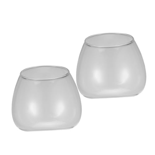 ULTECHNOVO 2 Stück Saftige Glasvase Glasschalen Dekorativ Glasschale Für Pflanzen Terrarienschale Glas Terrarium Bowl Outdoor-Terrarium Transparent von ULTECHNOVO