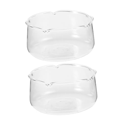 ULTECHNOVO 2 Stück Transparenter Glasblumentopf Anzuchtvase Aus Glas Terrarienglas Kleines Glasterrarium Pflanzenterrarium Tischfischbecken Glasvase Terrariumpflanzen Klarer Pflanzenhalter von ULTECHNOVO