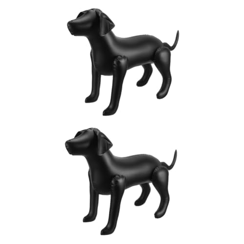ULTECHNOVO 2St Haustierbekleidungsmodell Hundemodelle Hund Kleid Form Hundeschaufensterpuppen Hundekleiderständer tierkostüme pet Grooming aufblasbarer Hund Ausstellungsmodell PVC Black von ULTECHNOVO