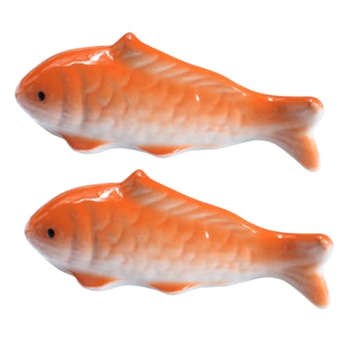 ULTECHNOVO 2Stücke Keramik für Aquarium Schwimmende Fische Ornamente zur Dekoration von Aquarien und Teetischen Langlebig und Leicht zu Reinigen von ULTECHNOVO