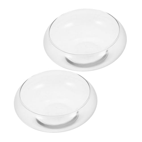 ULTECHNOVO 2pcs Glas Vase Schüssel Glasblasenschüssel Terrarium Sukkulente Pflanzer Luftpflanzen Hydroponische Ausstellung Wasserpflanztopf Fischschale von ULTECHNOVO