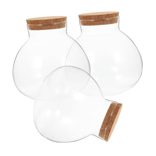 ULTECHNOVO 3 Stück Mikrolandschafts Glasflasche mit Korkverschluss Rundes Terrarium für Pflanzen zur Kreativen Gestaltung von und Dekoration Zuhause ULTECHNOVO 3 Stück Mikrolandschafts Glasflasche mit Korkverschluss Rundes Terrarium für Pflanzen zur Kreativen Gestaltung von und Dekoration Zuhause von ULTECHNOVO