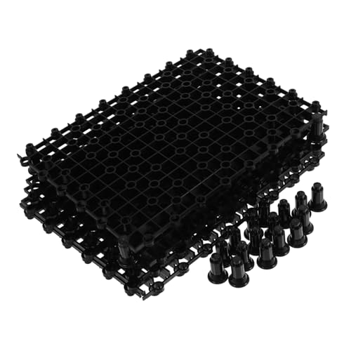 ULTECHNOVO Tierisches Aquarium 5 Stück Aquarium-Bodengitter-Filterplatte PVC-Spleißen Schindelboden Sand Kies Filterplatte Aquarium Dekorativ Unterteilt Tablett Für Aquarium Schwarz von ULTECHNOVO