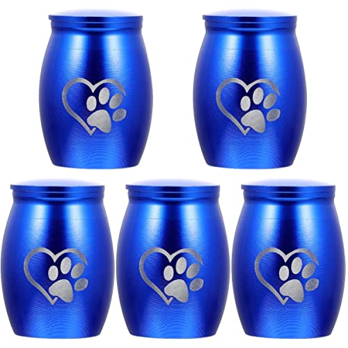 ULTECHNOVO 5 Stücke Pet Memorial Präsentieren Hund Urne Für Asche Pet Einäscherung Urne Hund Asche Lagerung Box Leichte Edelstahl von ULTECHNOVO