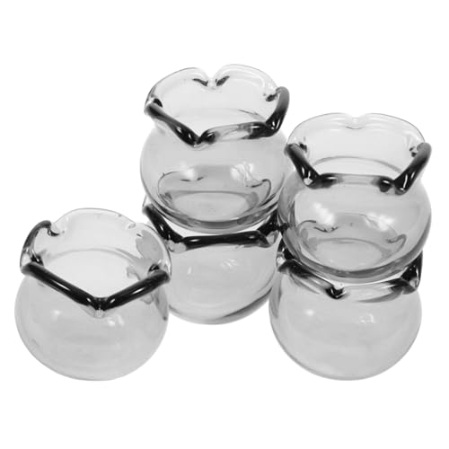 ULTECHNOVO 5 Stück Mini -Glas Leerer Fischtank Desktop Mini -fischtank Kleiner Fischtank Mikrolandschafts-fischglas Mini Fischschale Für Handwerk Mini-Aquarium Für Puppenhaus Grey ULTECHNOVO 5 Stück Mini -Glas Leerer Fischtank Desktop Mini -fischtank Kleiner Fischtank Mikrolandschafts-fischglas Mini Fischschale Für Handwerk Mini-Aquarium Für Puppenhaus Grey von ULTECHNOVO
