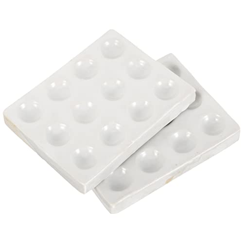 ULTECHNOVO Set Mit 2 Porzellan-keramikplatten Mit 12 Löchern Für Chemische Wissenschaftliche Experimente von ULTECHNOVO