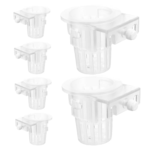 ULTECHNOVO 6 Stück Transparente Wasserpflanzen-hängeschalen aus Kunststoff Wandmontage Aquarien Pflanzenhalter für Hydroponik Kompatibel mit Teichen und Fischbecken Leichter Aquarien von ULTECHNOVO