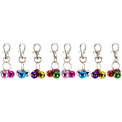 ULTECHNOVO 8 STK Haustier Glocke Charm-anhänger Für Das Training Von Haustieren Buntes Haustier Hund Hals Glocke Katzenglocken Für Süße Hundehalsbänder Metall Kätzchen Hundeglocke von ULTECHNOVO