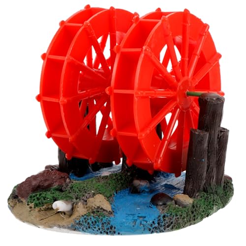 ULTECHNOVO Aquarium Deko Wasserrad Ornament Realistische Gestaltung Für Fischbecken Kleiner Kompakter Zierartikel Für Aquarien Und Mikro-landschaften Zubehör Für Aquarienliebhaber von ULTECHNOVO