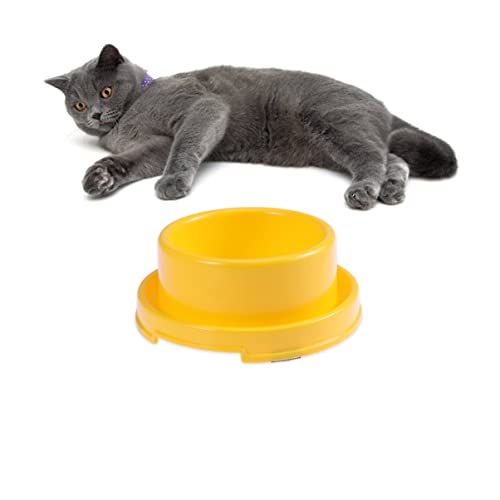 ULTECHNOVO Futternäpfe Für Haustiere: Erhöhte Näpfe Für Katzen Hunde Und Kleintiere Rund Anti-Ameisen-Wasser-Futternapf (Gelb) von ULTECHNOVO