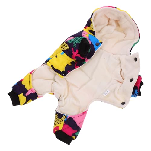 ULTECHNOVO Haustier Warmer Hundewintermantel mit Kapuze Kleiner Hund Daunenwelpe Leichter Schneeanzug Bekleidung für Kleine Mittelgroße Hunde Winteroutfit Mantel für Kaltes Wetter von ULTECHNOVO