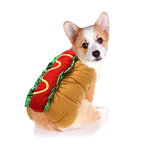 ULTECHNOVO Hotdog-kostüm Für Erwachsene Kostüme Für Kleine Hunde Hund Halloween-kostüm Halloween-hundebekleidung Hundeuniform Kostüme Für Hunde Kleider Für Den Winter Hundefutter Schneeschutz von ULTECHNOVO