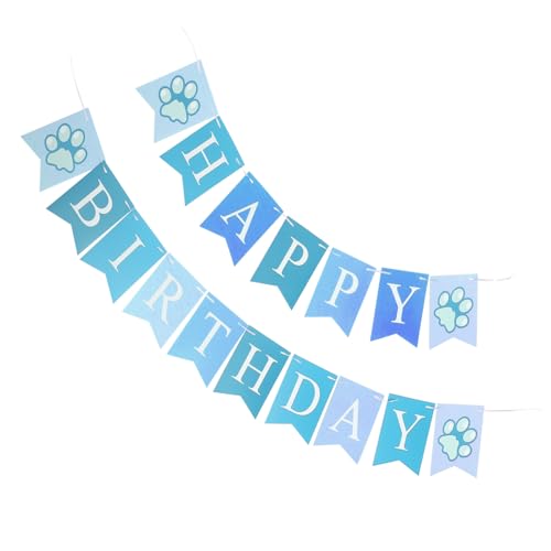 ULTECHNOVO Hundebirthday Party Dekoration Teiliges Happy Birthday Banner Blau Langlebige und Sichere Hund Geburtstag Deko für Haustiergeburtstag Party Supplies für Hunde und Welpen ULTECHNOVO Hundebirthday Party Dekoration Teiliges Happy Birthday Banner Blau Langlebige und Sichere Hund Geburtstag Deko für Haustiergeburtstag Party Supplies für Hunde und Welpen von ULTECHNOVO