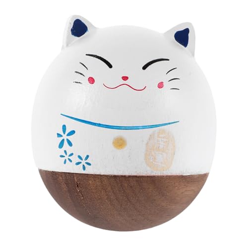 ULTECHNOVO Kätzchenfigur aus Holz Handgeschnitzte Kreative Katzendekoration für Schreibtische Niedliches Ornamental für Katzenliebhaber und Heimornament für Büro ULTECHNOVO Kätzchenfigur aus Holz Handgeschnitzte Kreative Katzendekoration für Schreibtische Niedliches Ornamental für Katzenliebhaber und Heimornament für Büro von ULTECHNOVO