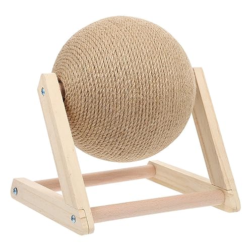 ULTECHNOVO Katzenkratzballspielzeug, interaktives Sisal-Katzenkratzballbrett, hölzernes Kratzballspielzeug mit Gestell, Haustierspielzeug für Katzen, Schleifklaue, Schlafruhe ULTECHNOVO Katzenkratzballspielzeug, interaktives Sisal-Katzenkratzballbrett, hölzernes Kratzballspielzeug mit Gestell, Haustierspielzeug für Katzen, Schleifklaue, Schlafruhe von ULTECHNOVO