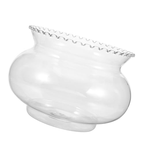 ULTECHNOVO Kleines Fischbecken Betta-Panzer -aquariumschale Fischglasständer Basis Für Aquarien Topf Für Wasserpflanzen Fischbehälter Aus Kunststoff Mini-Terrarium Plastik Transparent von ULTECHNOVO