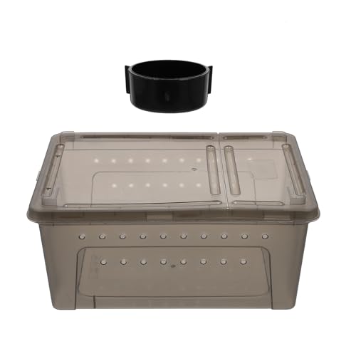 ULTECHNOVO Kunststoff Reptilienbox Terrarium mit Futterbox Haustier Reptilien Zuchtbox Haustierbedarf von ULTECHNOVO