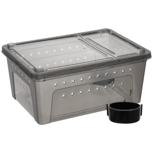 ULTECHNOVO Kunststoff Reptilienbox Terrarium mit Futterbox Haustier Reptilien Zuchtbox Haustierbedarf von ULTECHNOVO