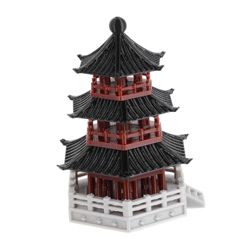 ULTECHNOVO Pavillon Dekorationen Zen Garten Für Den Schreibtisch Bonsai Dekoration Schreibtisch Feenpagode Fischdekor Aquarium Feen Set Zen Garten Statue Schreibtisch Aquarium von ULTECHNOVO